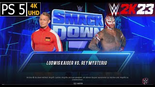 WWE 2K23 - Ludwig Kaiser vs Rey Mysterio w. Entrance - PS5Share 4K UHD
