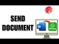 Send Word Document to WhatsApp from PC/Laptop | WhatsApp Web 2026 Guide