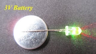 DIY How To Connect LED with 3V Lithium Battery -  Easy Science Project For Kids