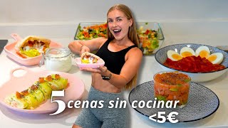 5 Cenas Altas en Proteína SIN COCINAR por menos de 5€💪🏻 Recetas para Perder Grasa y Ganar Músculo