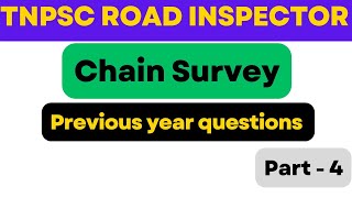 TNPSC ROAD INSPECTOR | Chain Survey | Previous year Questions #tnpsc #tnpscroadinspector