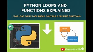 Python Loops and Functions Explained | For Loop, While Loop, Break, Continue & Defining Functions