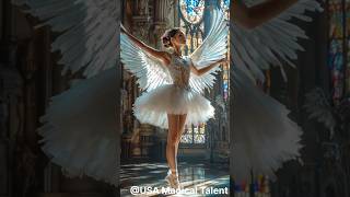 A Woman transform into a Swan on AGT ✨ Magic ✨ #shorts #magic #talent #americasgottalent #agt #ai