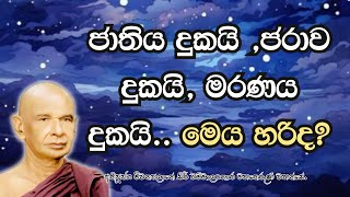 ජාතිය දුකයි , ජරාව දුකයි , මරණය දුකයි.. මෙය හරිද?