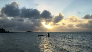 令和3年8月2日 今朝の玉城ヤハラヅカサの海と空(沖縄県南城市)