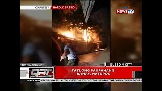 QRT: Tatlong paupahang bahay, natupok