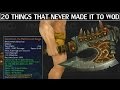 20 Things That Didn't Make it to Warlords of Draenor WoW