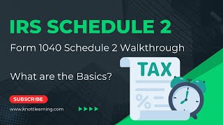 IRS Form 1040 Schedule 2 - Intro to the Different Fields