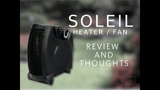 Soleil Personal Heater FH-06B Black Desk fan office Reviews and Thoughts