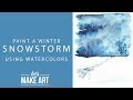 Winter Snowstorm Watercolor Art Tutorial