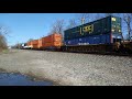 hd csx q004 intermodal train eastbound fairport ny