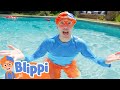 Blippi Takes Swimming Lessons |  Blippi - Learn Colors and Science