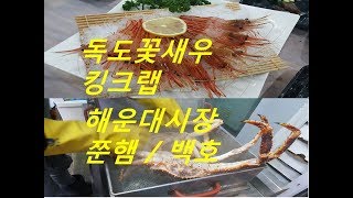 (쭌햄.백호) 해운대시장 급.킹크랩 먹방.#해운대시장#킹크랩#해운대맛집