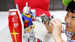 Gundam Toy Assembly with Painting Pretend Play Robot Toys Activity