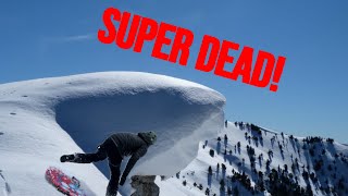 Snow-Boarding down THE BIGGEST CLIFF IN TOWN (don’t miss!)