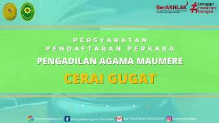 PERSYARATAN PENDAFTARAN CERAI GUGAT