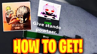 HOW TO GET ARROW SHOWCASE FOR GOLD EXPERIENCE In HEAVEN STAND! Roblox