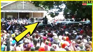 Ruto BLOCKED by Crowd while Leaving Church today at United Pentecostal in Dagoretti Nairobi