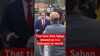Nick Saban shows up in helicopter to recruit #rolltide #alabama #football