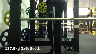 Squat 137.5kg 3x5 on 26.05.2014 @bw 84kg