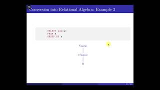 Query Processing Part III & IV: Convert Parse Tree into initial L.Q.P & Logical Optimization