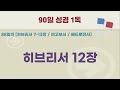 90일 성경 1독 90일 성경통독 88일차 히브리서 7 13장 야고보서 베드로전서