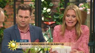 Barnpsykologen svarar: Hur mycket skärmtid är för mycket? - Nyhetsmorgon (TV4)