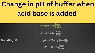 How to find the pH of buffer solution after adding small amount of acid or base into it