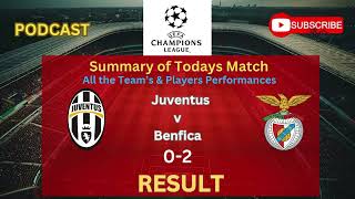 Benfica Secures Top16 Spot in 2-0 Win Over Juventus.