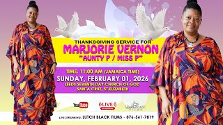 Thanksgiving Service For The Life Of Marjorie Vernon