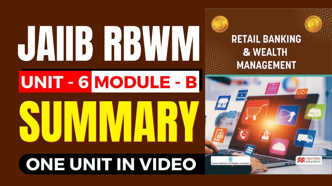 JAIIB RBWM Module B Unit 6 | JAIIB RBWM Summary | JAIIB Retail Banking ...