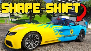 Fake Cop Steals Cars Using Shapeshifting Car in GTA 5 RP