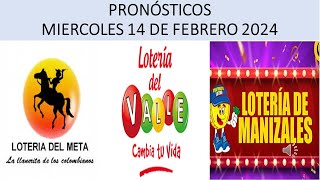 Lotería del META VALLE y MANIZALES Hoy Miércoles 14 feb 2024 | Resultados PREMIO MAYOR 😱💰🚨