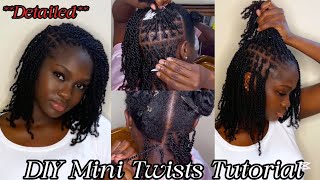 HOW TO: Mini Twists With Extensions For Begginners | DETAILED STEP-BY-STEP TUTORIAL  Ft HOT BRAIDS