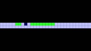 Cellular Turing Machine performing a Four State Busy Beaver algorithm.