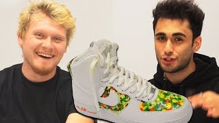 1 HOUR AIR FORCE 1 MID SHOE PAINTING CHALLENGE WITH KUDA!
