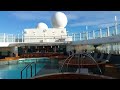 Exploring Iona`s pool deck and foaming Jacuzzi