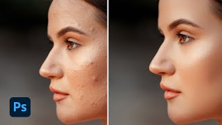 High-End skin retouch in 1 minute on photoshop | Photoshop tutorial