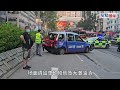 交通意外｜荃灣林寶與兩車相撞 一的士被撼至打轉 7人傷包括3個月大男嬰｜荃灣｜大涌道｜消防局｜交通意外｜車禍｜七傷｜林寶堅尼｜的士