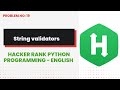 String Validators #19 | Hackerrank | Python Programming | English