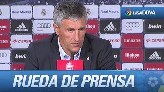 Rueda de prensa de Quique Setién tras el Real Madrid (3-1) UD Las Palmas