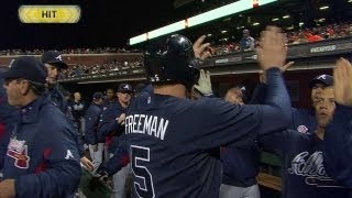 ATL@SF: McCann plates Freeman with fifth-inning hit