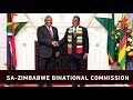 Ramaphosa & Mnangagwa get down to business at binational commission.