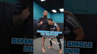 Defending the single leg takedown in Jiu Jitsu! #jiujitsu #jiujitsutips