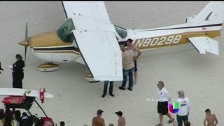 Otro avión aterriza en una playa de la Florida