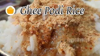 1-Minute Ghee Podi Rice Recipe