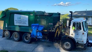 WM’s Only Autocar Garbage Truck Crunching Double Dumps