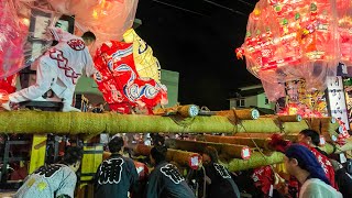 R5.6.2【蓑輪vs浦町】小矢部 津沢夜高あんどん祭 ぶつかり合い 2回戦 2023/06/02(金)