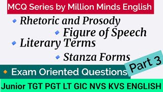 Rhetoric and Prosody ||Lecture 3 || Literary Terms || Figure of Speech ||Stanza forms ||
