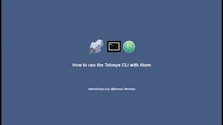 How to use the Telosys CLI with Atom